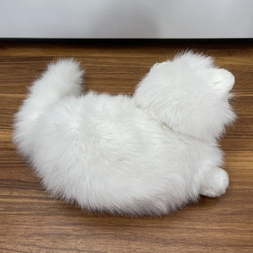 Russ Caress Soft Pets Nikki White‎ Persian Kitty Fluffy Realistic Cat Plush